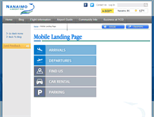 Tablet Screenshot of nanaimoairport.com